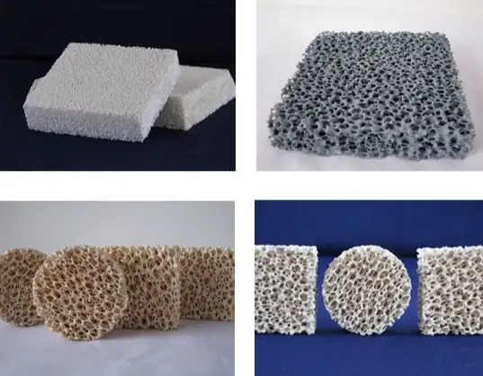 Different types of ceramic filters for foundry: Alumina, SiC, and Zirconia